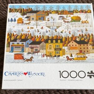 Buffalo David Bitton Charles Wysocki Puzzle - Winter Village. Bundle limited 3